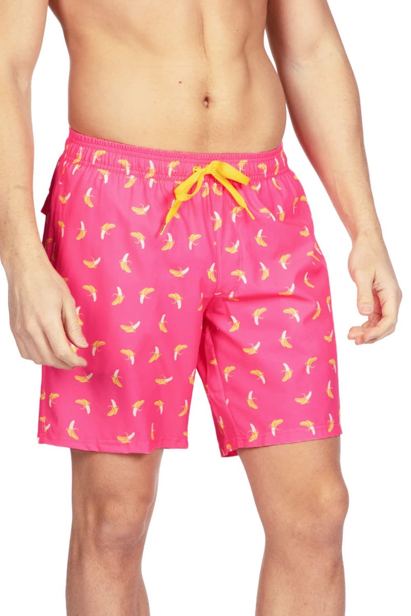 Tipsy Elves شورت سباحة كلاسيكي بطول 7 إنش للرجال من تيبسي إلفز باللون الوردي بحجم كبير - Image 2
